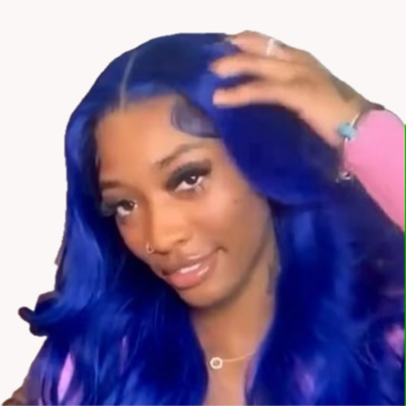 Blue HD Lace Front Wig