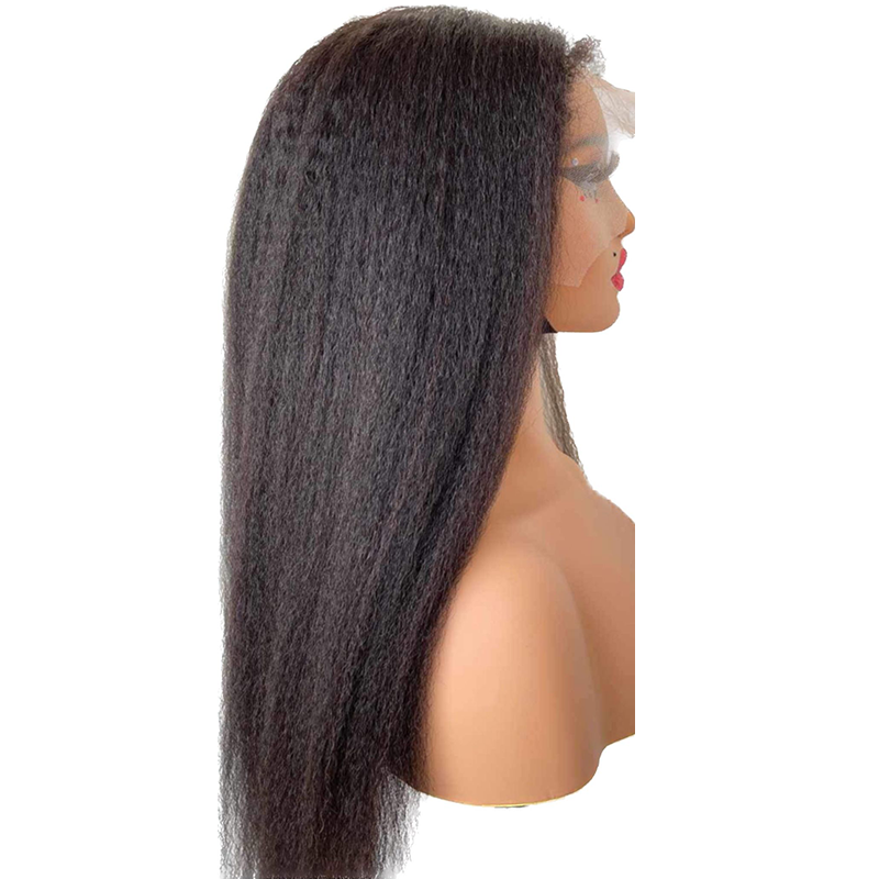 Natural Kinky Straight HD Lace Front Wig