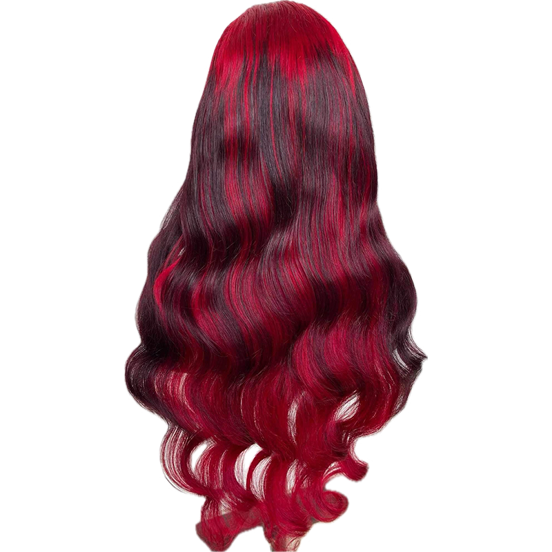 Red / Burgundy HD Lace Front Wig