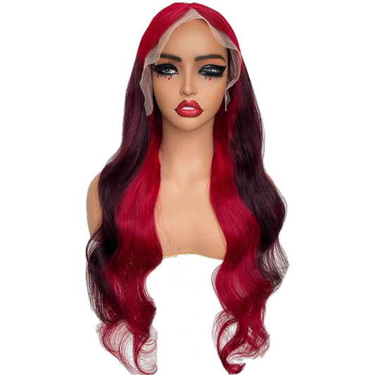 Red / Burgundy HD Lace Front Wig