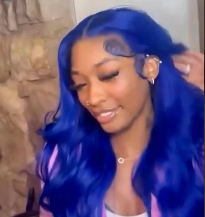 Blue HD Lace Front Wig