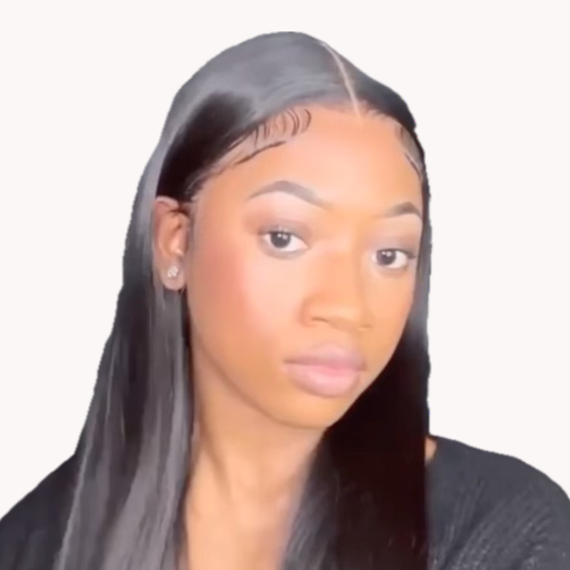 Natural Straight Black HD Lace Front Wig