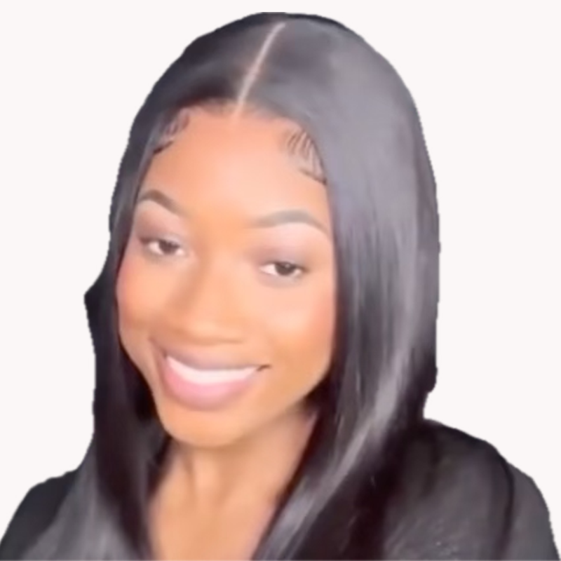 Natural Straight Black HD Lace Front Wig