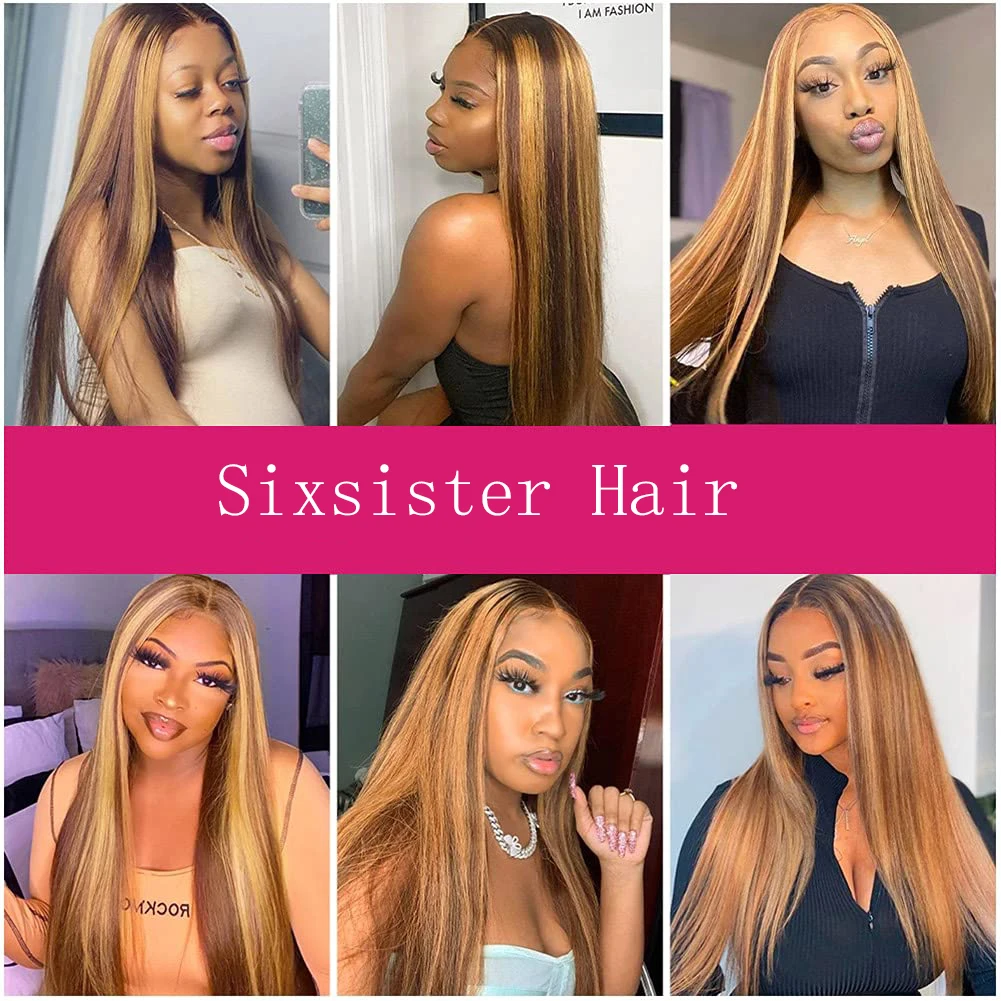 Brazilian Human Hair Bundles Extensions Honey Blonde P4/27 Straight Natural Hair Bundles with Smooth Texture Bundles Extensions - Image 6