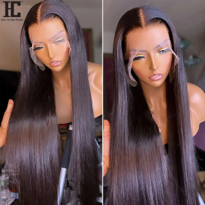 13×6 Lace Frontal Wig Human Hair Straight Transparent Lace Frontal Wigs For Women Remy Human Hair Pre Plucked Frontal Wig