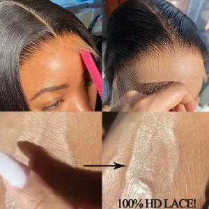 Real HD Lace Frontal Only Full 13×6 13×4 Invisible Melt Skins Lace 5×5 6×6 7×7 HD Lace Closure Human Hair Body Wave & Straight