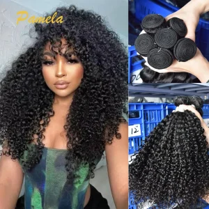 Burmese Curly Bundles Human Hair 100% Unprocessed Virgin Weave 3 Bundles 1 Bundles Real Human Hair Extensions for Black Women