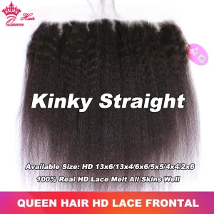HD Lace Kinky Straight Frontal 13×4 13×6 6×6 5×5 4×4 2×6 Closure Virgin Hair 100% Human Raw Hair Pre Plucked Queen Hair