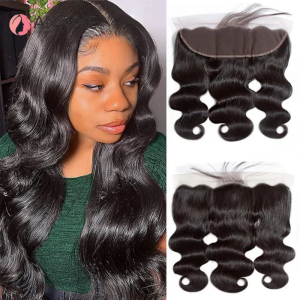 12A Body Wave Lace Frontal Closure Only 13×4 Lace Frontal Brazilian Remy Hair Pre Plucked 100% Human Hair Body Wave Lace Frontal
