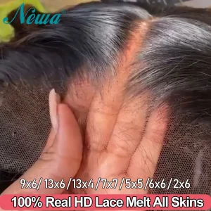 Real HD Lace Frontal Only Full 13×6 13×4 Invisible Melt Skins Lace 5×5 6×6 7×7 HD Lace Closure Human Hair Body Wave & Straight