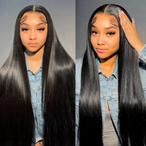 13×6 Lace Frontal Wig Human Hair Straight Transparent Lace Frontal Wigs For Women Remy Human Hair Pre Plucked Frontal Wig