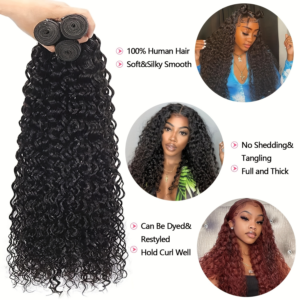 Kinky Curly Human Hair Bundles With Closure-Brazilian Curly Bundles And Closure Unprocessed Virgin 3 Bundles With 4×4 Lace Closure Kinky Curly Weave Human Hair Bundles Natural Color