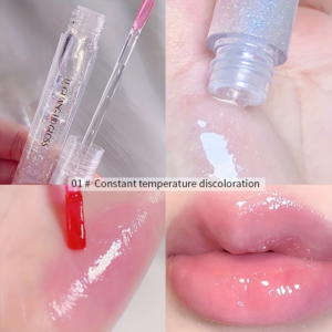 6 Colors Lip Gloss, Lustrous Dewy Finish Moisturizing Shimmer Lip Stain Tinted Lip Balm Long Lasting Nourishing Lighten Lips Lines Serum Lip Oil Care Valentine’s Day Gifts