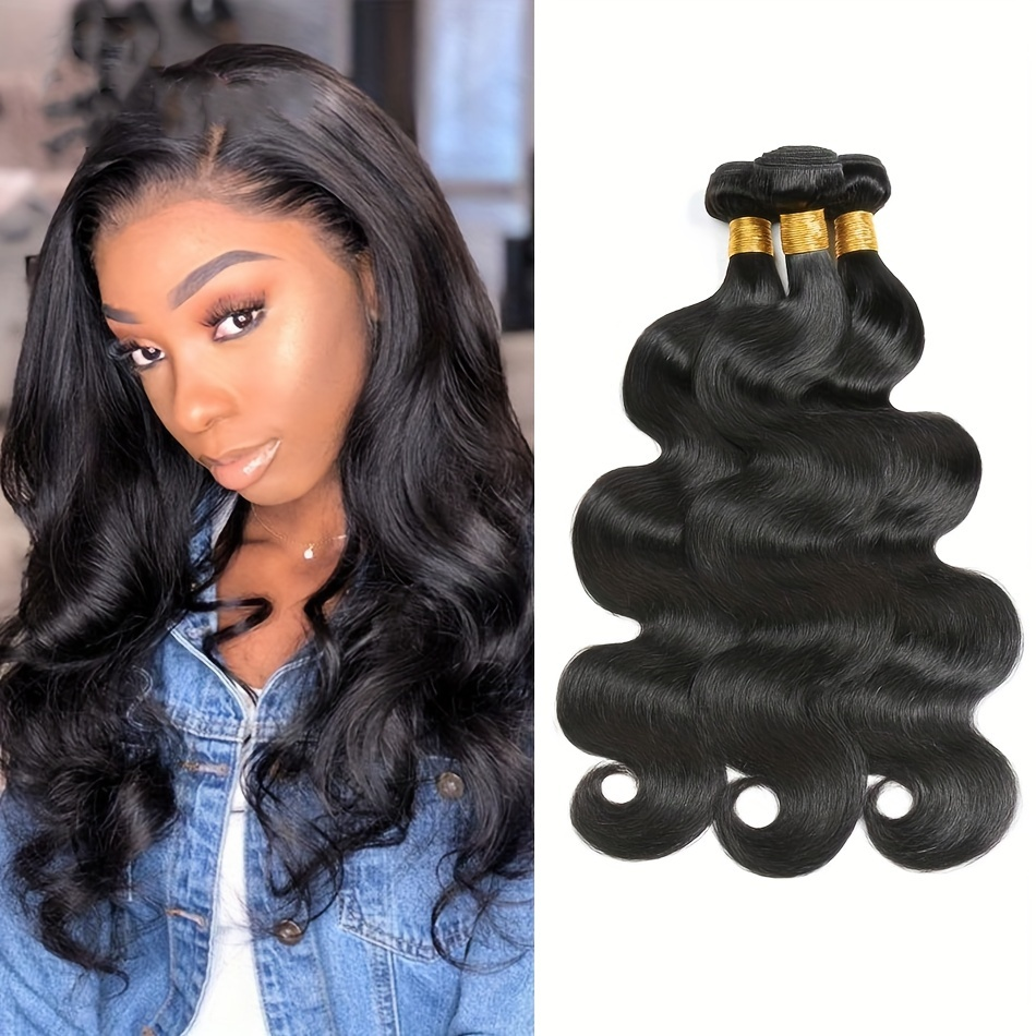 3pcs Natural Body Wave Human Hair Bundles - 10A Vietnamese Virgin Hair, Unprocessed, Natural Color, for Women, Body Wave Extensions, Hair Bundles, Hair