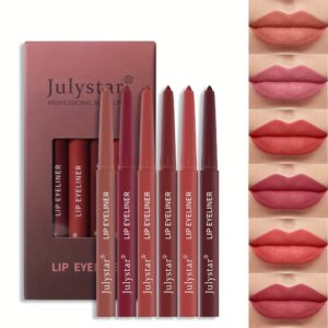 Lip Pencil Waterproof Non-halo Lipstick Pen Pink Matte Lip Gloss Rotating Lip Liner Set Valentine’s Day Gifts