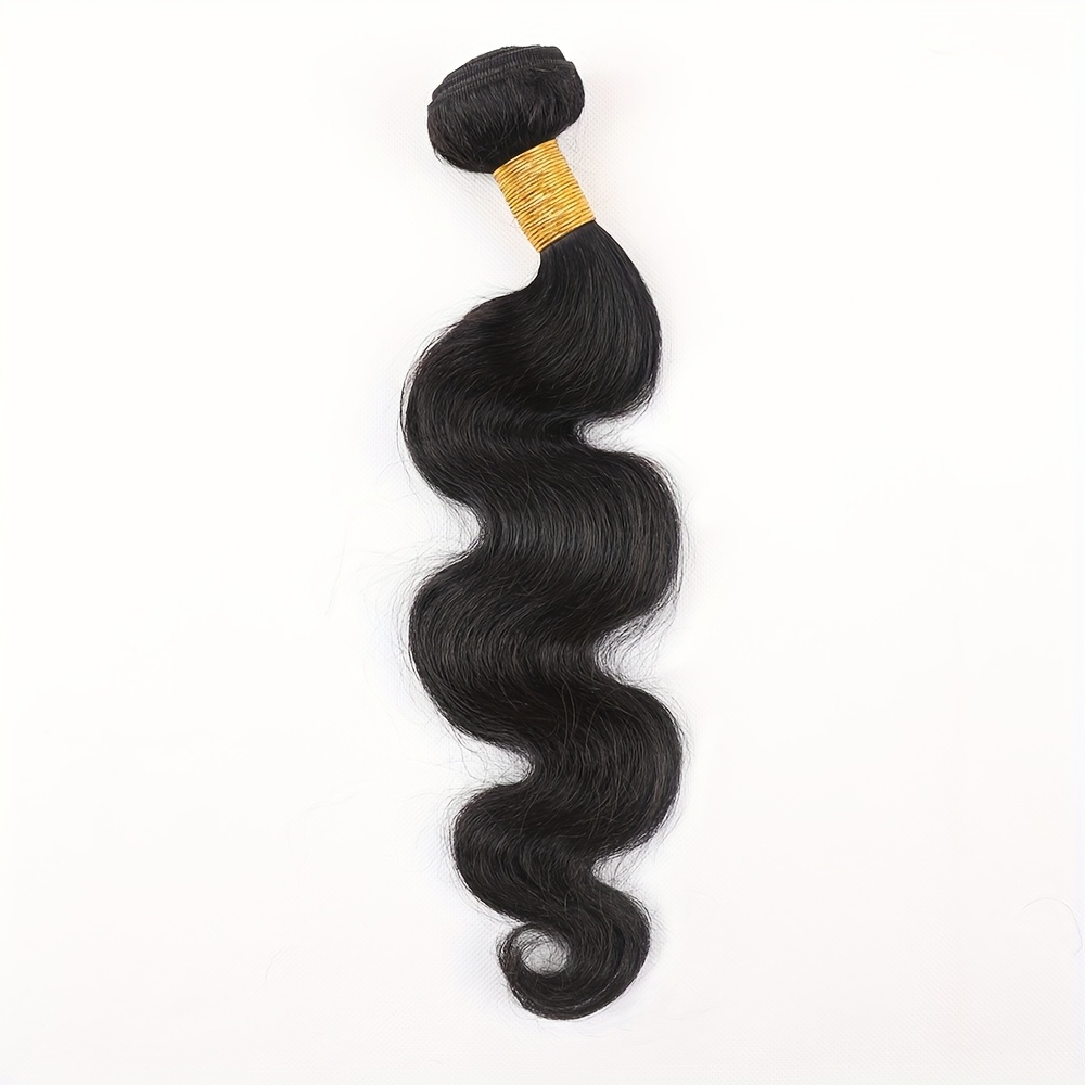 12A Brazilian Body Wave Bundles Human Hair Bundles Unprocessed Virgin Hair Body Wave 1/3 Bundles Human Hair Weave Bundles 1B Natural Black Double Weft - Image 7