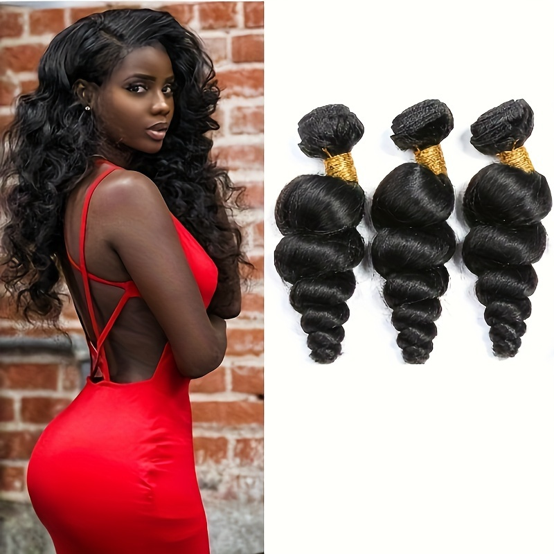 3 Loose Wave Human Hair Bundles 100% Unprocessed Brazilian Virgin Hair Loose Wave Bundles Hair Extensions Hair Weave For Woman - Image 2