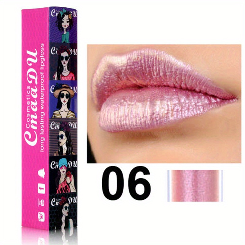 11 Color Long Lasting Waterproof Lip Gloss, Metallic Shimmer Glitter Finish Lipstick for Valentine's Day Gifts and Music Festival - Image 12