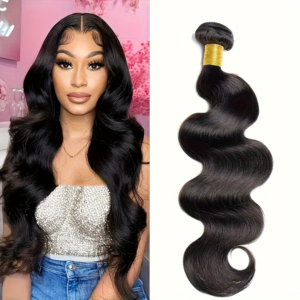 Body Wave Bundles Human Hair 100% Unprocessed Brazilian Virgin Human Hair Bundles Extensions 1 Bundles No Shedding No Tangle Body Wave Weave Bundles Human Hair Natural Color For Women