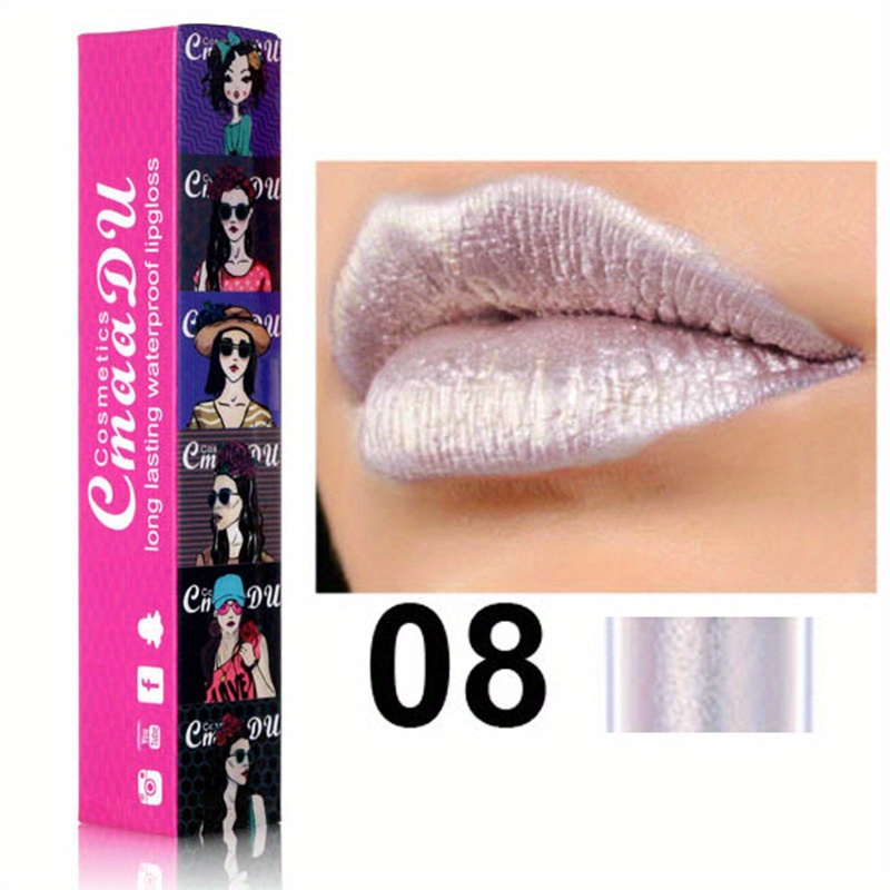 11 Color Long Lasting Waterproof Lip Gloss, Metallic Shimmer Glitter Finish Lipstick for Valentine's Day Gifts and Music Festival - Image 14