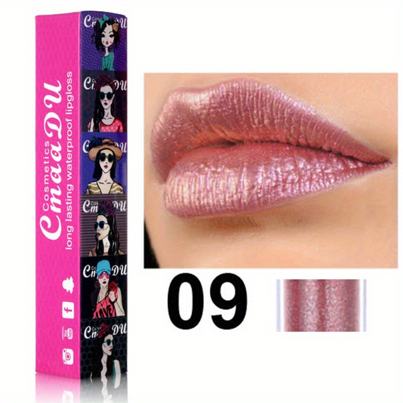 11 Color Long Lasting Waterproof Lip Gloss, Metallic Shimmer Glitter Finish Lipstick for Valentine's Day Gifts and Music Festival - Image 15