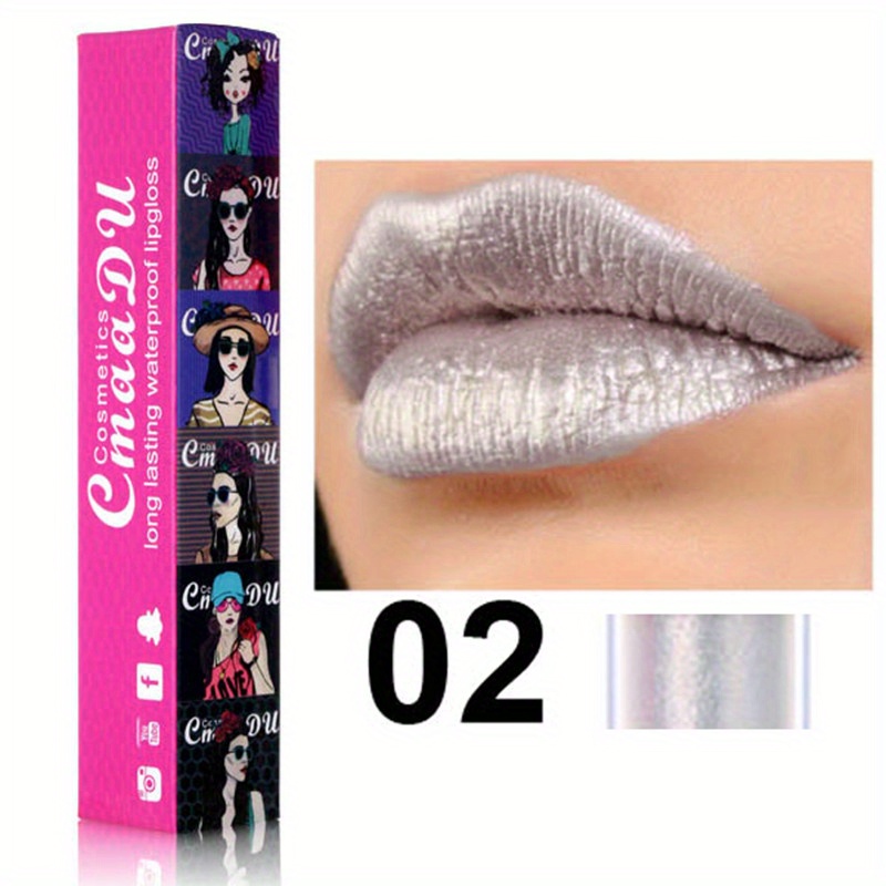 11 Color Long Lasting Waterproof Lip Gloss, Metallic Shimmer Glitter Finish Lipstick for Valentine's Day Gifts and Music Festival - Image 8