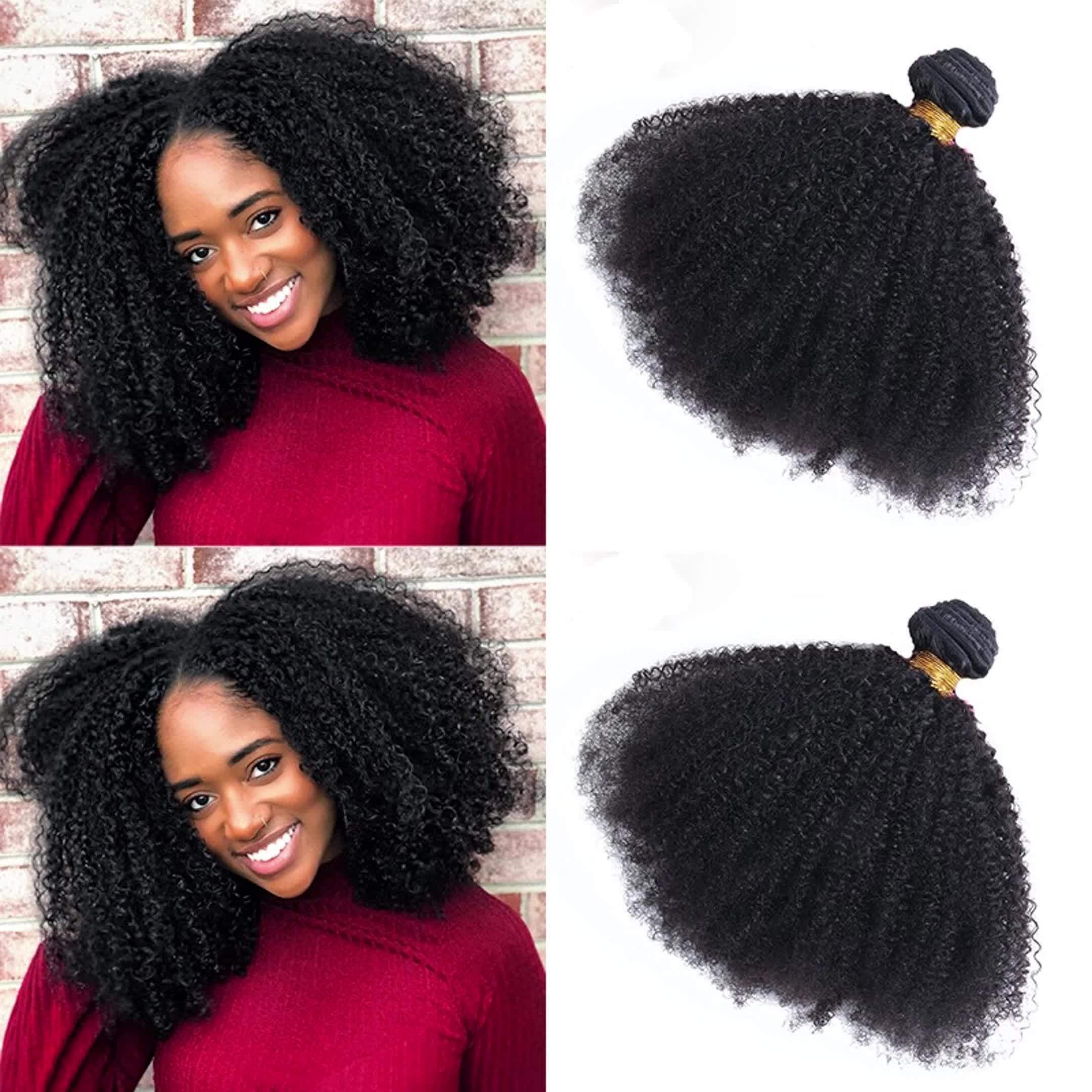 Brazilian Afro Kinky Curly Hair Weave 10A Virgin Natural Remy Human Hair Bundles Extension 3B 3C Hair Products - Image 13