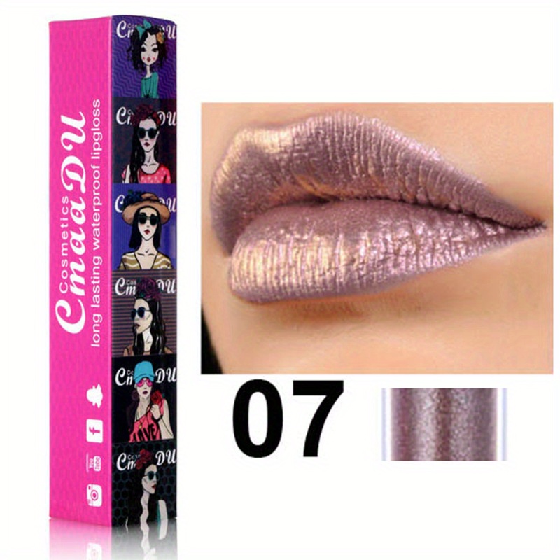 11 Color Long Lasting Waterproof Lip Gloss, Metallic Shimmer Glitter Finish Lipstick for Valentine's Day Gifts and Music Festival - Image 13