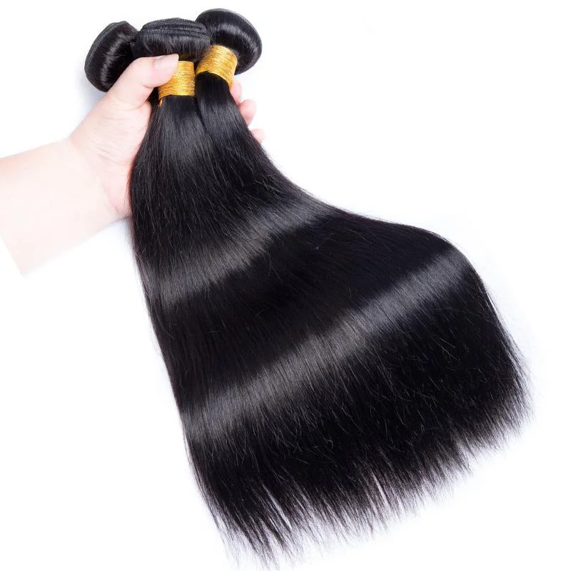 26 28 30inch Bundles Brazilian Straight Hair Bundle 100% Unprocessed Real Human Hair with Natural Black Smooth Extensions #1B - Image 3