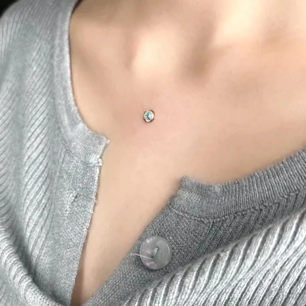 Surgical Steel Surface Piercing Dermal Anchor Microdermals Piercing CZ Perforation Accessories Micro Skin Diver Piercing Jewelry - Image 3