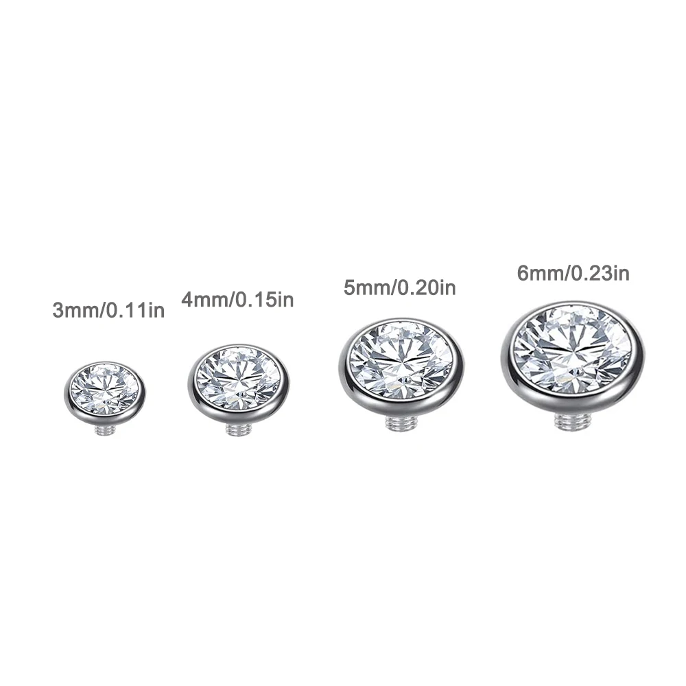 Surgical Steel Surface Piercing Dermal Anchor Microdermals Piercing CZ Perforation Accessories Micro Skin Diver Piercing Jewelry - Image 11