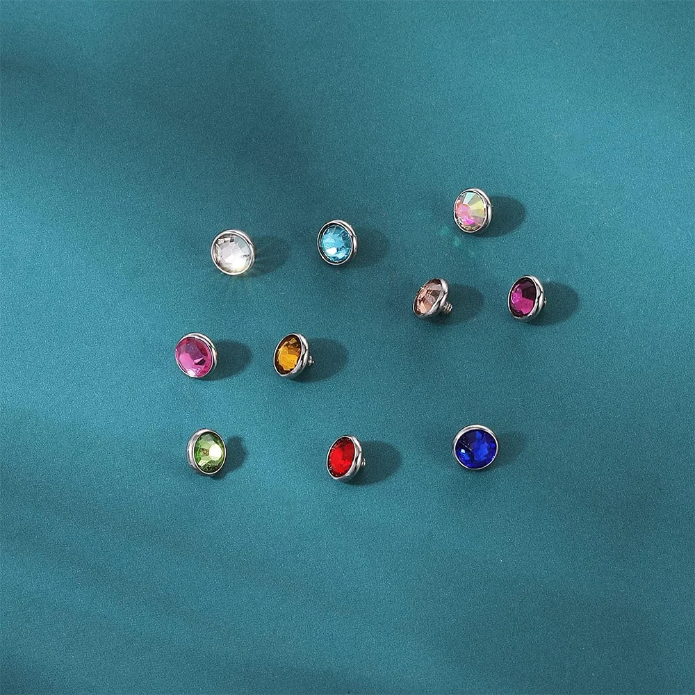 Surgical Steel Surface Piercing Dermal Anchor Microdermals Piercing CZ Perforation Accessories Micro Skin Diver Piercing Jewelry - Image 2