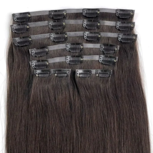 Wholesale Prices Cuticle Aligned Double Drawn Pu Seamless Clip in Hair Raw Human Hair Clip Ins 100% natural Hair Extensions
