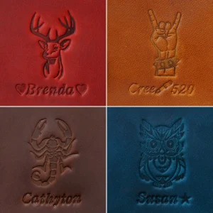 Personalized DIY Leather Goods with Gold/Silver Embossing Original Color Custom LOGO Pattern Batch Hot Stamping Metal Material