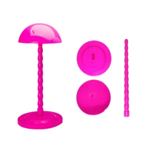 Wig Stand Mushroom Top Plastic Folding Stable Durable Hair Portable Head Hat Cap Display Holder Tools For Styling Wigs Toupee