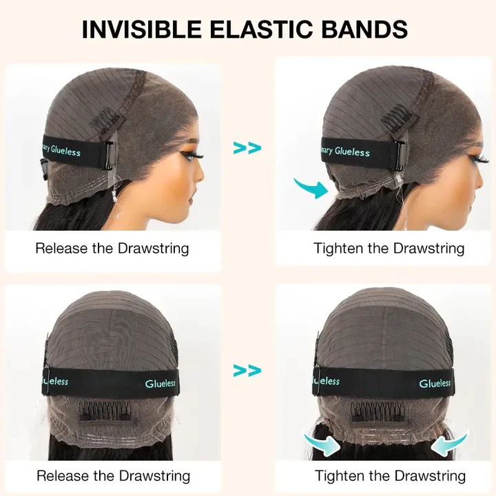 New 360 Glueless Wig Water Wave Transparent Lace Frontal Wig Bleached Knots Pre Cut Lace Human Hair Wig for Women - Image 6