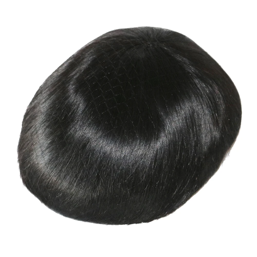 European Blonde Brown Black #4 Human Toupee 100% Human Hair Man Bald Wigs Undetectable Capillary Prosthesis Durable Fine Mono - Image 13