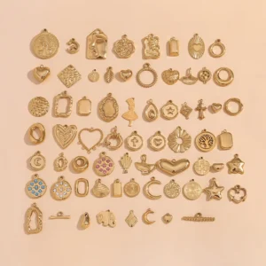 Trendy Geometric Jewelry Charms Pendant Diy Making Stainless Steel Butterfly Pendant Necklace Parts Heart Pendant Accessories