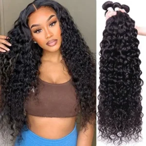 Unprocessed 12A Deep Curly Wave Style 1B Color Remy Human Hair Extensions 10 Inches Full Ends Deal for Women Raw Malaysian Weave
