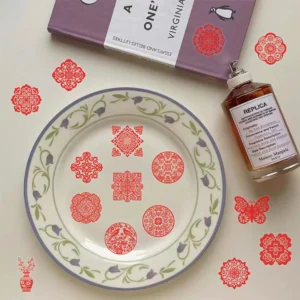 50 Pcs/Bag Die Cut Transparent PET Sticker Lunar New Year Window Decoration Clear Waterproof Labels with Silicone Adhesive