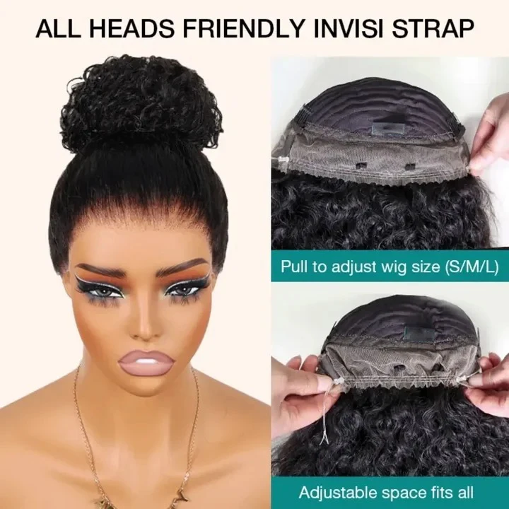 New 360 Glueless Wig Water Wave Transparent Lace Frontal Wig Bleached Knots Pre Cut Lace Human Hair Wig for Women - Image 4