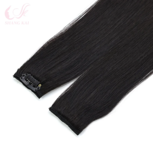 High Quality Customized Colors Wholesale Machine Weft Hair Extension Seamless Clip in Russian Real Human Hair Extensions