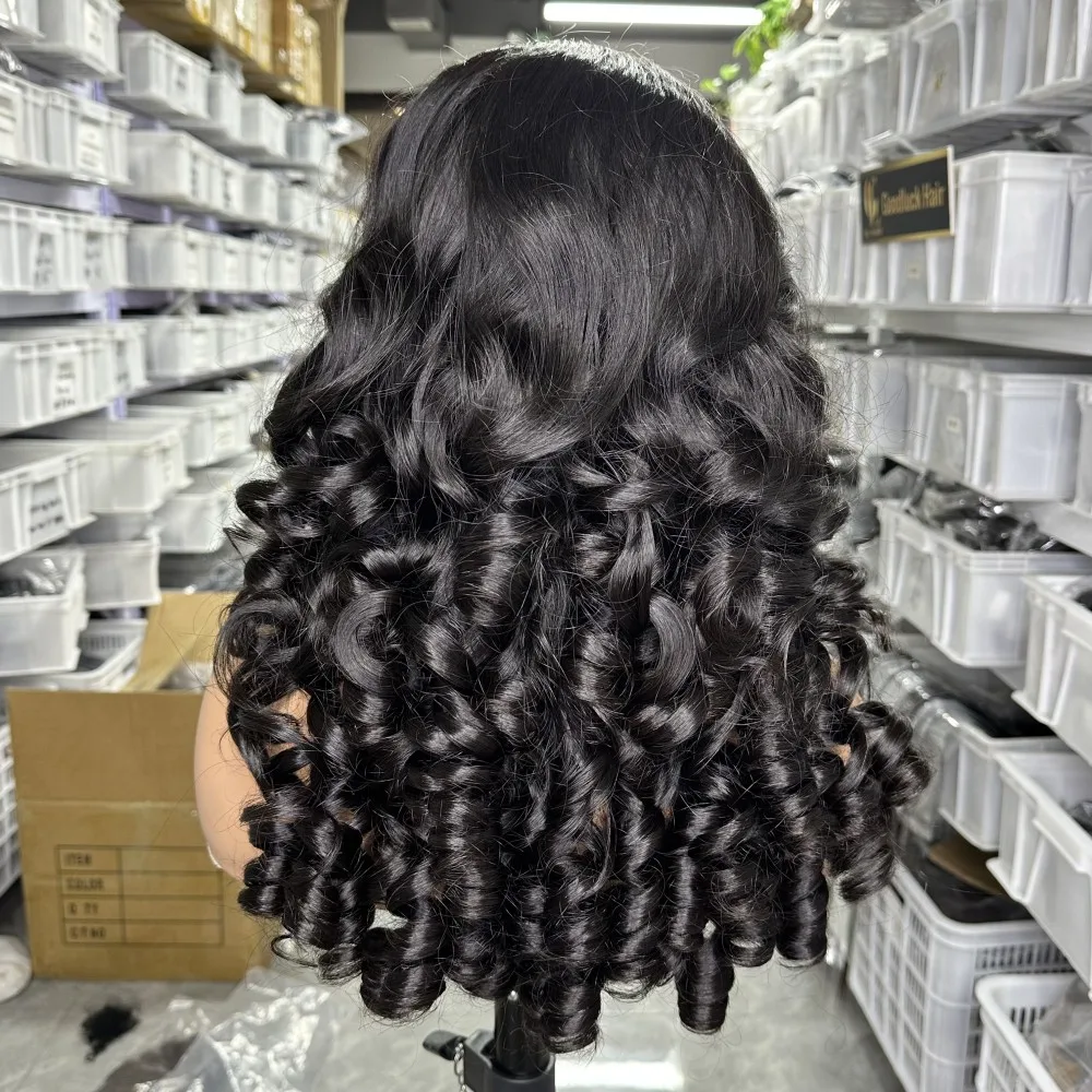 GL Wholesale Cheap Raw Virgin Cuticle Aligned Burmese Curly He Lace Frontal Wig Custom Color Wigs Human Hair - Image 2