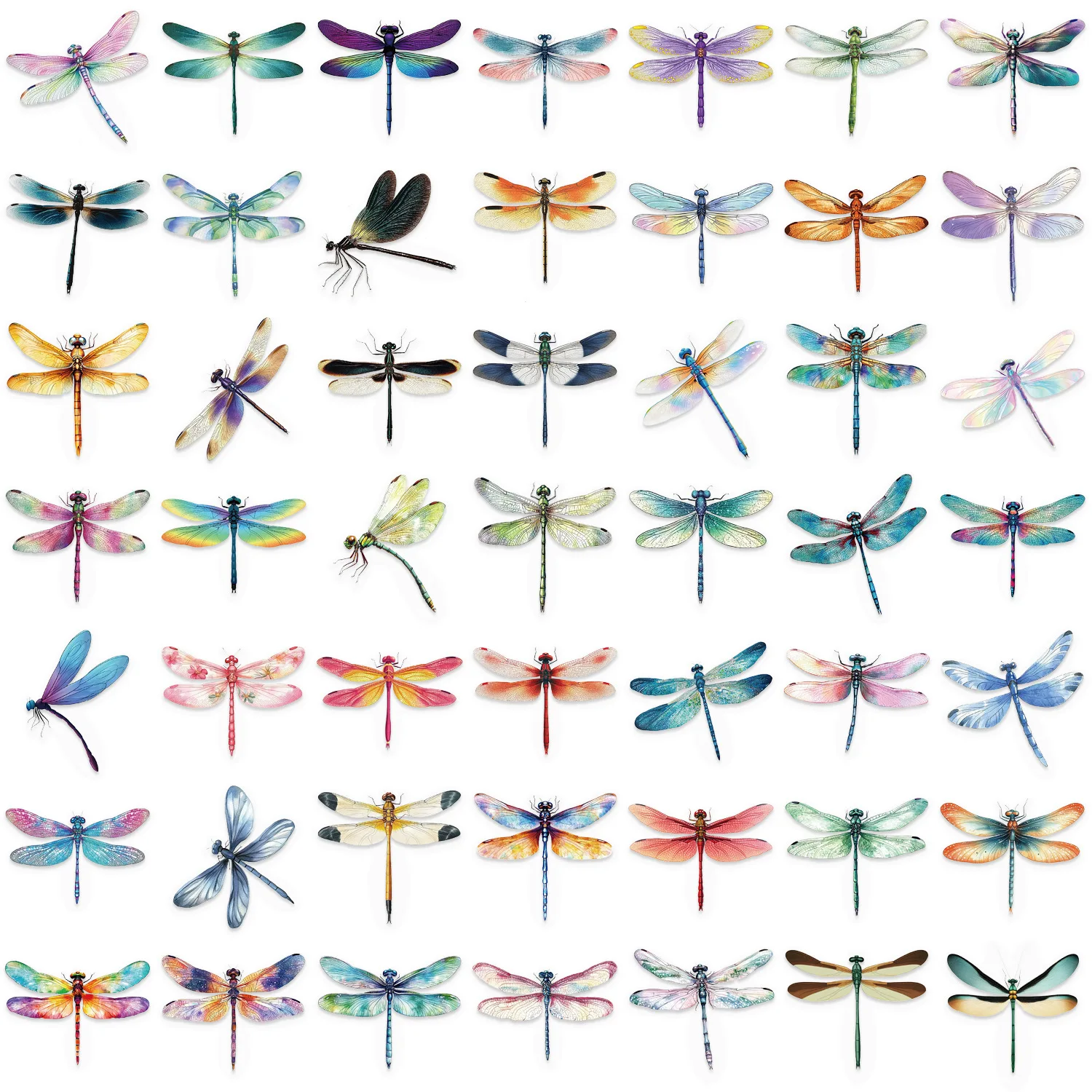 50 Pcs/Bag Die Cut Transparent PET Sticker Lunar New Year Window Decoration Clear Waterproof Labels with Silicone Adhesive - Image 10