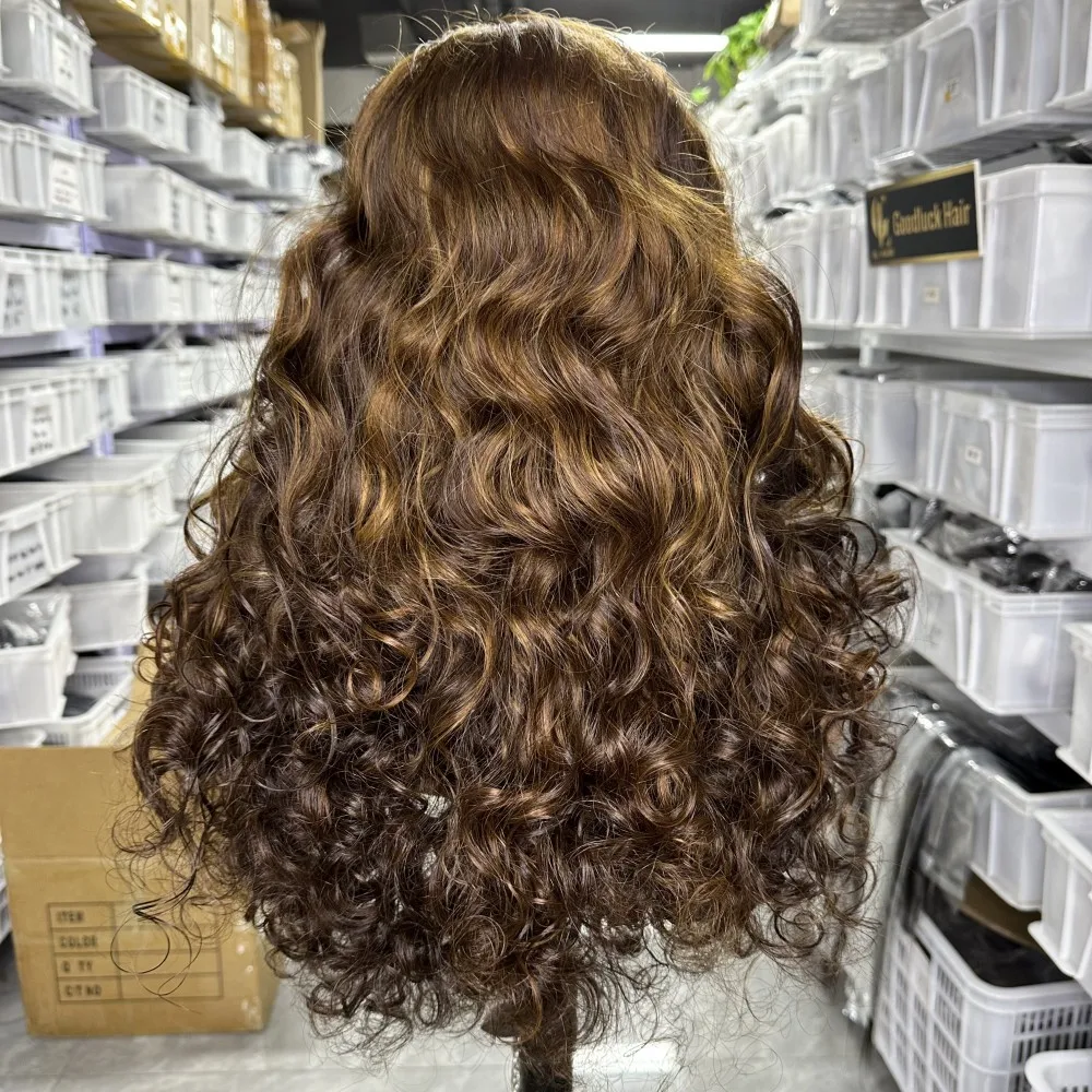 GL Wholesale Cheap Raw Virgin Cuticle Aligned Burmese Curly He Lace Frontal Wig Custom Color Wigs Human Hair - Image 5