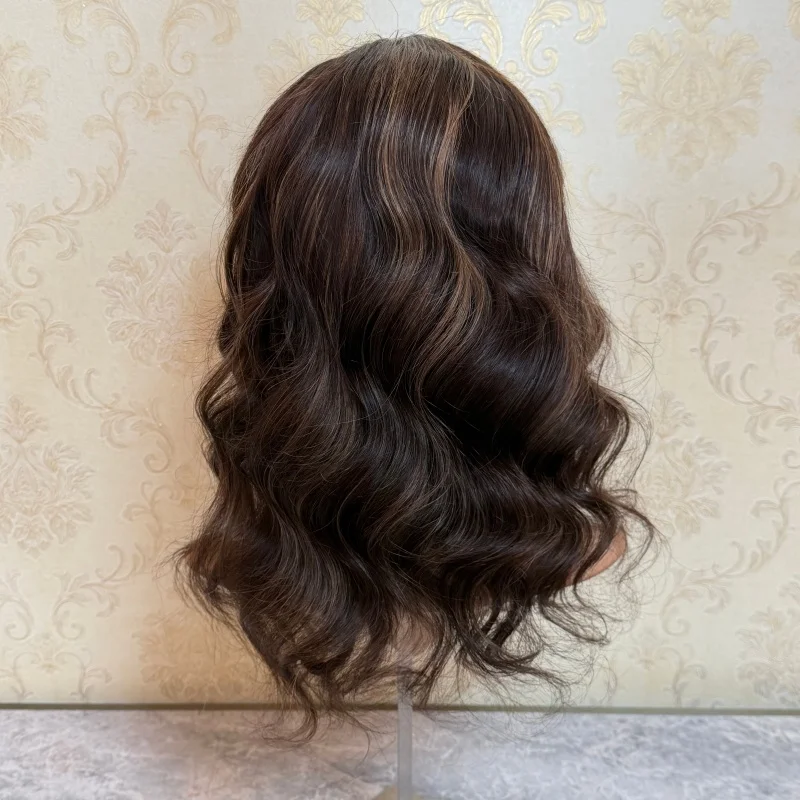 Glueless Wig Human Hair Blonde Highlights Brown Colored Human Hair Wig 13x4 Pre Bleached Knots Stock Loose Deep Cheap Price - Image 5