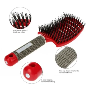 Hair Brush Scalp Massage Comb Hairbrush Bristle;Nylon Women Wet Curly Detangle Hair Brush for Salon Hairdressing Styling Tools