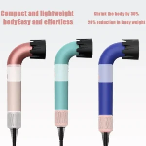 Hair dryer, 1400W high power, quick drying, lightweight body, low noise, comes with multiple types of air nozzles.