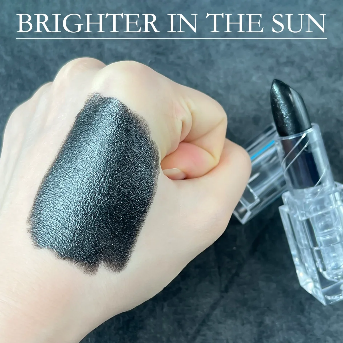 Waterproof Glitter Lipstick Sexy Black Lip Gloss Shiny Lip Tint Cosmetics Halloween Lips Makeup - Image 3