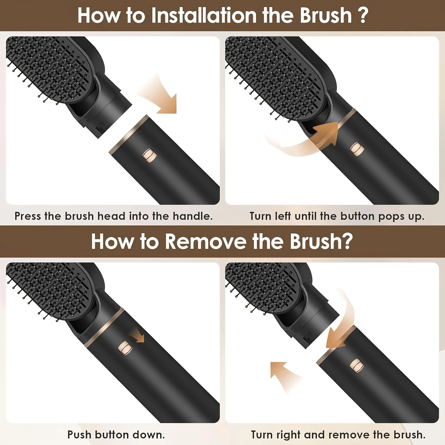 Hair Dryer 5-In-1 Electric Hair Comb Negative Ion Straight Curler Brush Blow Dryer Air Comb Removable Brush Kit Tool - Image 5